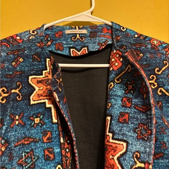 Persian Velvet Floral Dopamine Designer Womens 8 Blazer UK Statement Work Office - Picture 13 of 15